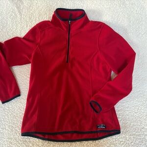 L.L. Bean Women's Vibrant Red Cowl Sweater